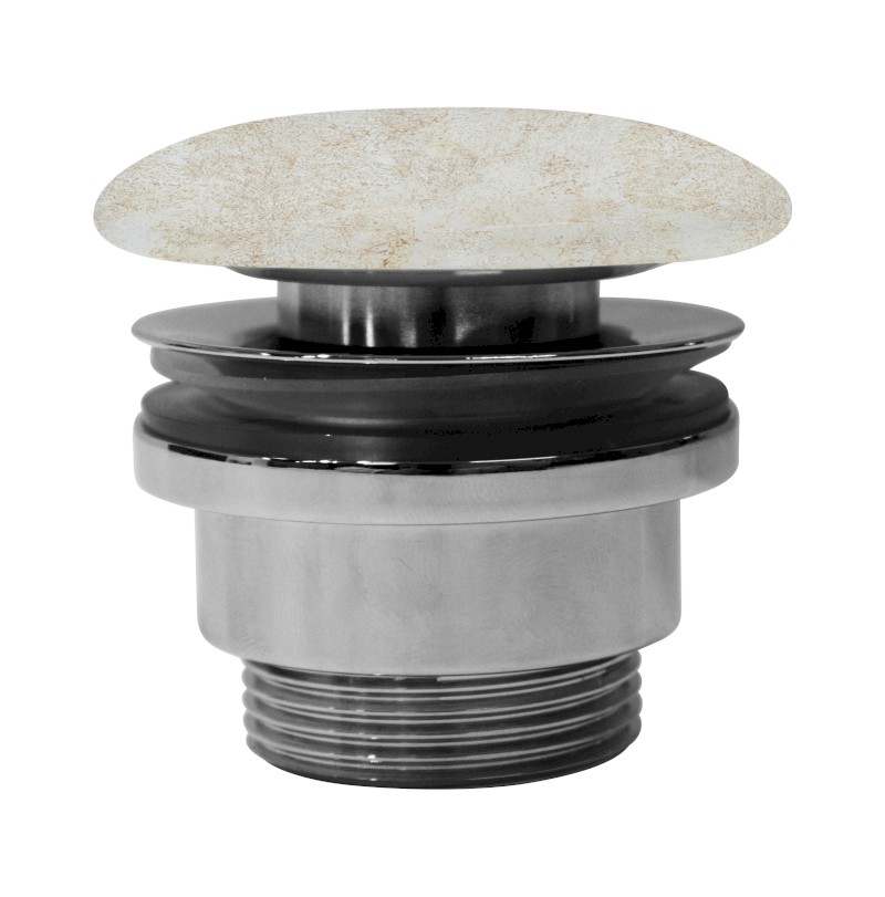 ALTACERAMICA umyvadlová výpust 5/4“, neuzavíratelná, keramická zátka, 5-65mm, mramor/béžová mat AC90638