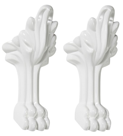 RETRO podpěrné nohy dlouhé, 2 ks, bílá mat 103700000184