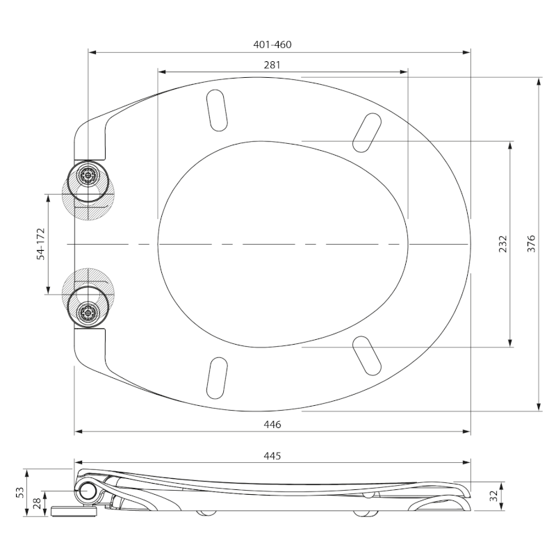 SAMANTA WC sedátko, Soft Close, Easy Take, bílá 201.507.4