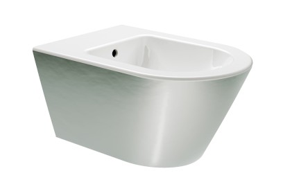 KUBE X bidet závěsný 36x55cm, bílá/stříbrná 9465155