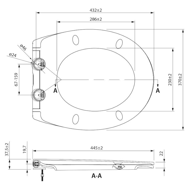 JOAN WC sedátko, SLIM, Soft Close, Easy Take, bílá 44845102