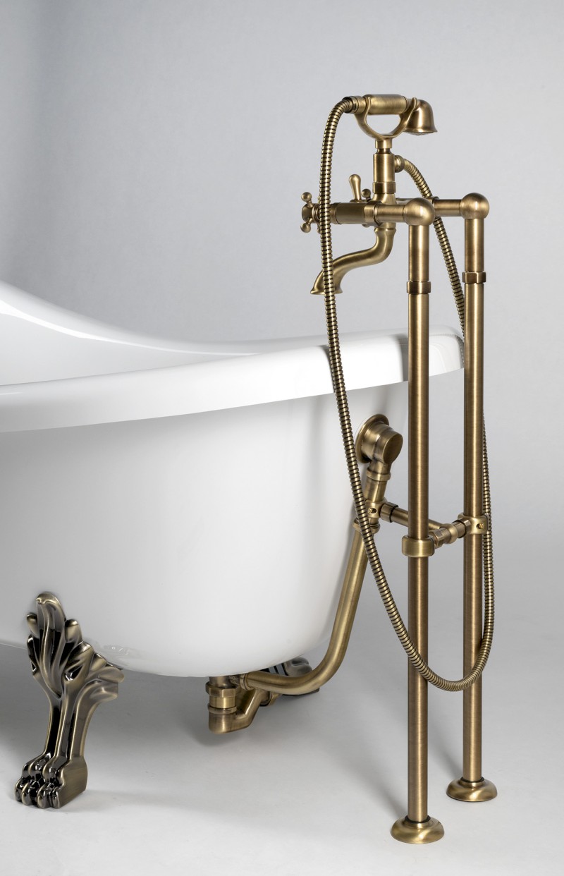 RETRO vanová souprava pro vnější instalaci, řetízek, včetně sifonu, bronz 71690