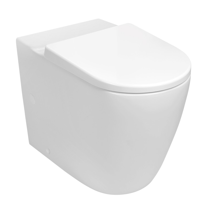 TURKU WC kombi mísa, Vortex Rimless, zvýšený sedák 64x38cm, spodní/zadní odpad, bílá PC104-111