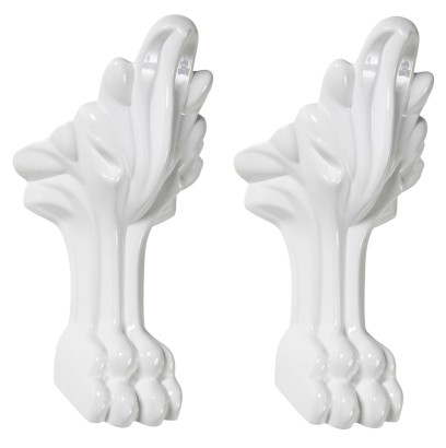 RETRO podpěrné nohy krátké, 2 ks, bílá mat 103700000023