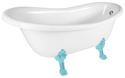 RETRO volně stojící vana 168x76,2x70cm, bílá 72684