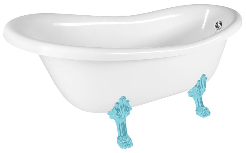 RETRO volně stojící vana 168x76,2x70cm, bílá 72684