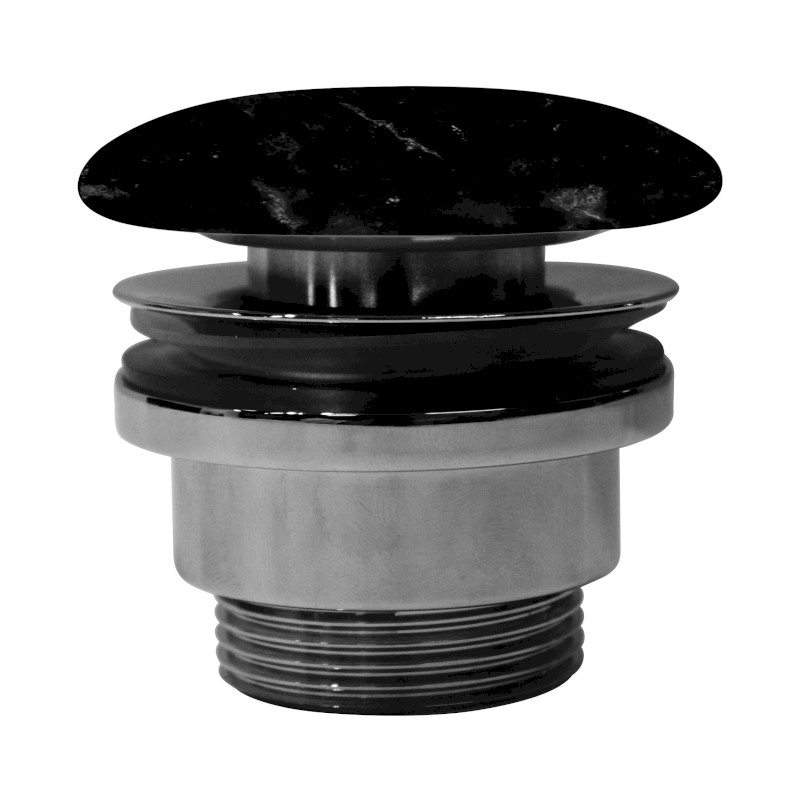 ALTACERAMICA umyvadlová výpust 5/4“, neuzavíratelná, keramická zátka, 5-65mm, mramor/černá mat AC90636
