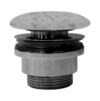 ALTACERAMICA umyvadlová výpust 5/4“, neuzavíratelná, keramická zátka, 5-65mm, mramor/bílá mat AC90635