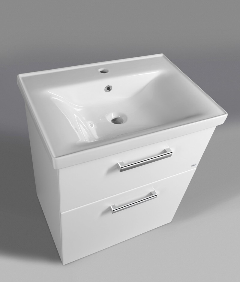 VEGA umyvadlová skříňka 62x72,6x43,6cm, 2x zásuvka, bílá VG063