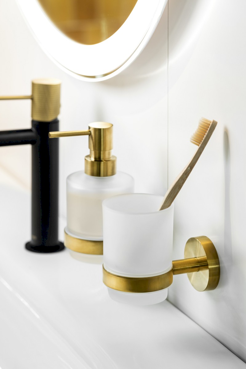 X-ROUND GOLD sklenka, mléčné sklo, zlato mat XR903GB