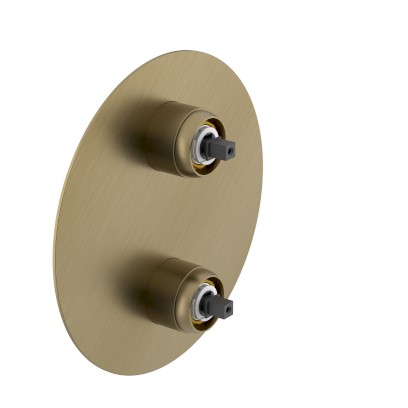 ULTRAMIX tělo podomítkové sprchové baterie, 3 výstupy, otočný přepínač, zlato mat UT044G-1