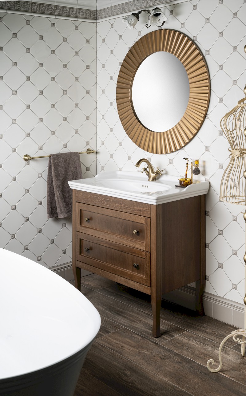 RETRO umyvadlová skříňka 83,5x80x43cm, buk 1630