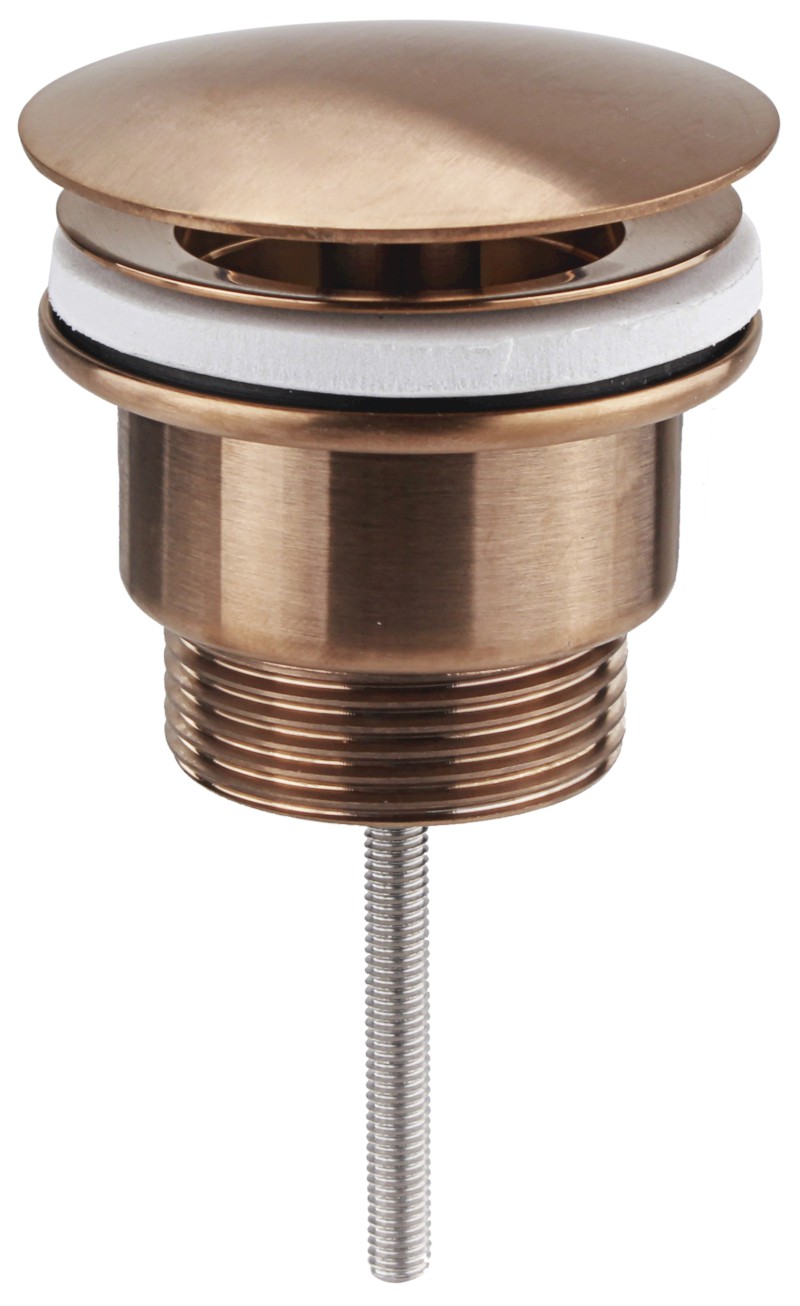 Umyvadlová výpust 5/4“, neuzavíratelná, velká zátka, 10-55mm, měď mat 542.742.5PG