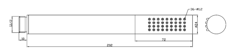 Ruční sprcha, 200mm, chrom 1204-13