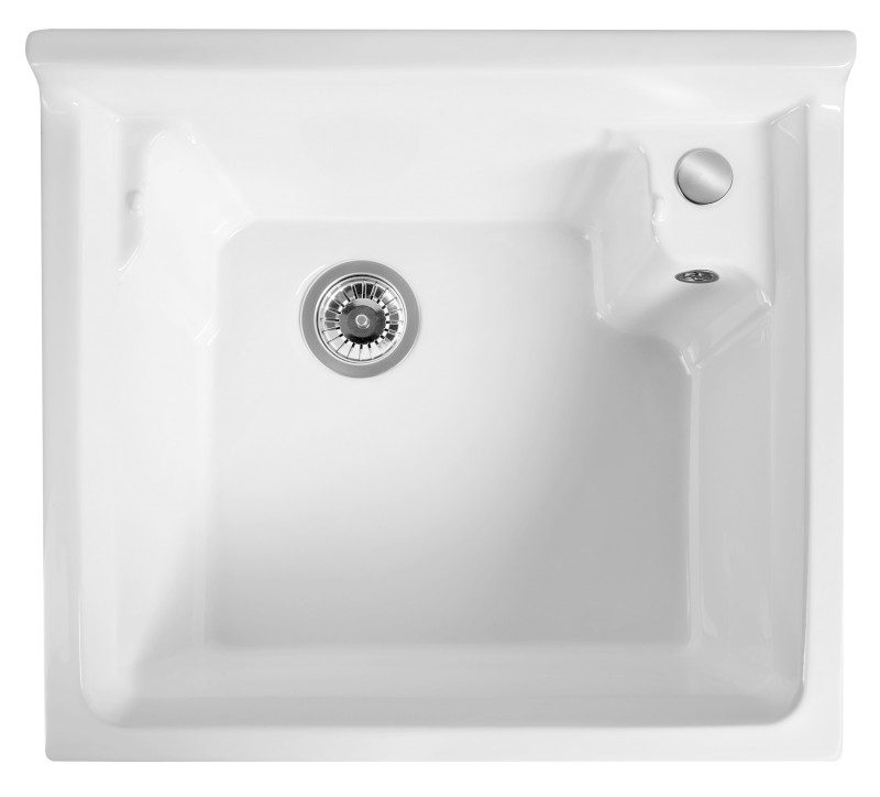 Keramická výlevka, 62x55cm, s přepadem WH625