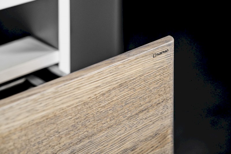 MEDIENA umyvadlová skříňka 76x51x48,5cm, bílá mat/dub graphite MD081