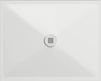 Keramická sprchová vanička, obdélník 100x80x2cm, bílá mat 46100809