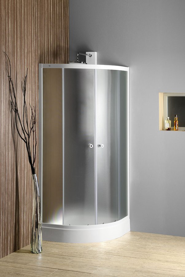 ARLEN čtvrtkruhová sprchová zástěna 900x900 mm, sklo BRICK BTR900