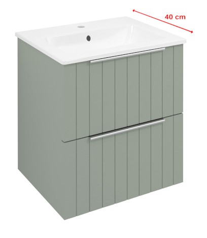 CIRASA umyvadlová skříňka 48x54x39cm, verde strip CR492-4444S