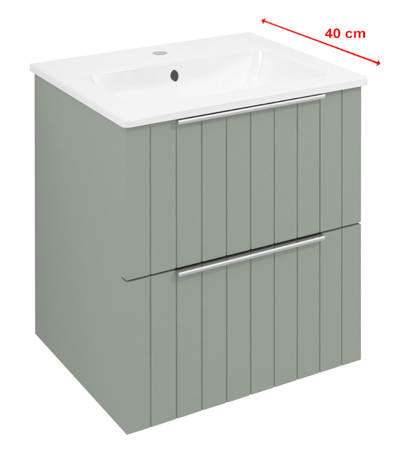 CIRASA STRIP umyvadlová skříňka 48x54x39cm, verde CR492-4444S