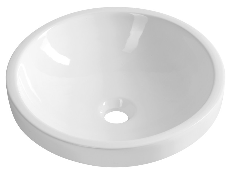 ROLA keramické umyvadlo zápustné, průměr 41cm, bílá NP545