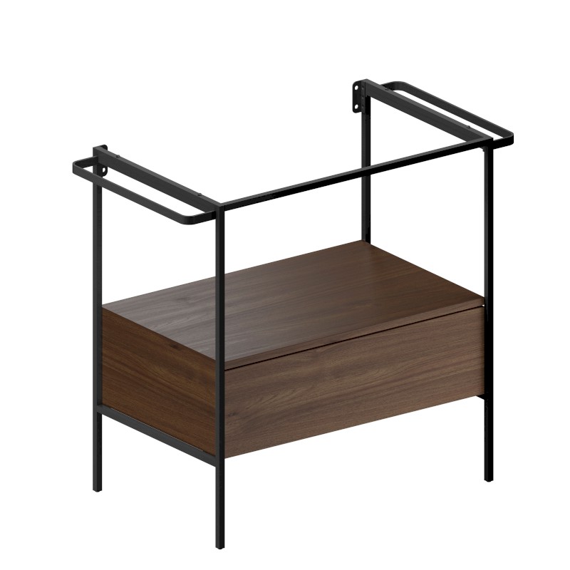 NUBES nábytková nožička, výška 162mm, pro konstrukci MSAN80N/MSAN100N, černá MPSNBN