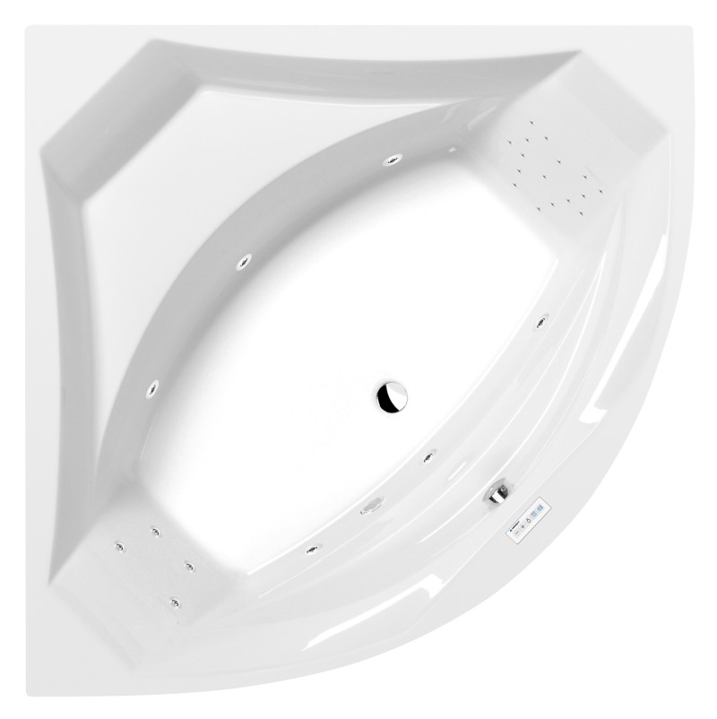 ROSANA hydromasážní vana, 150x150x49cm, Highline Hydro, chrom 63119.5010