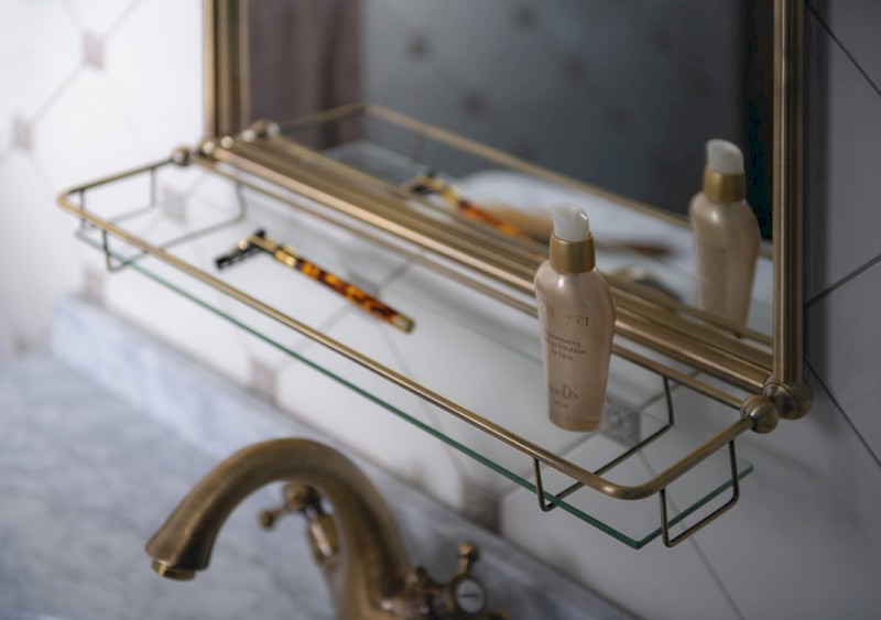 TIGA zrcadlo s policí 48x67cm, bronz HZ206