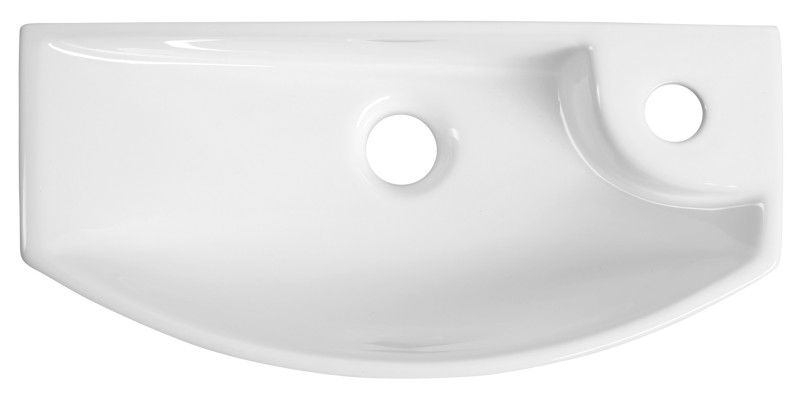 CARLON keramické umývátko, 45x23cm, otvor pro baterii vpravo, bílá AR458