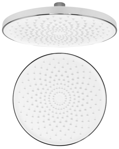 Hlavová sprcha, průměr 220mm, silikon trysky, ABS/chrom/bílá SK852