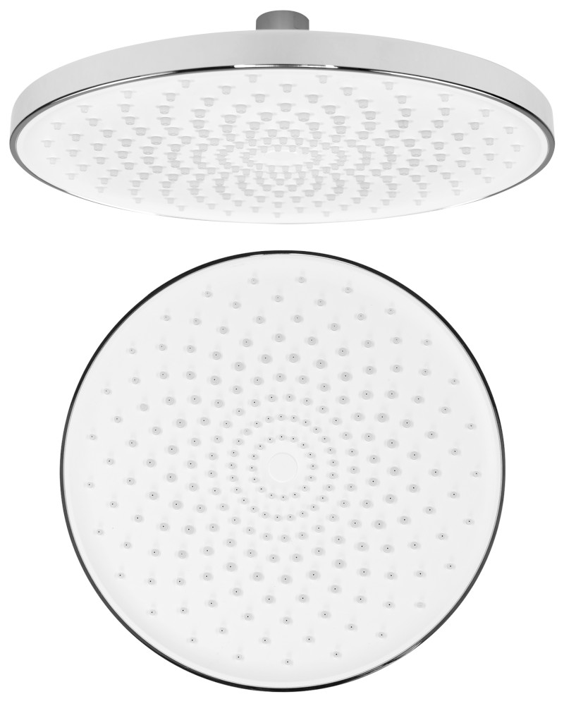 Hlavová sprcha, průměr 220mm, silikon trysky, ABS/chrom/bílá SK852