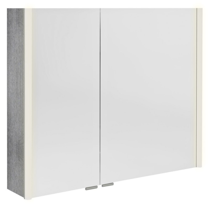 ALIX galerka s LED osvětlením 86x70x17,5cm, dub stříbrný AX186-0011