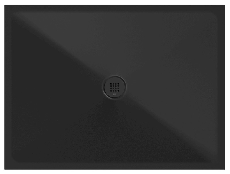 Keramická sprchová vanička, obdélník 120x90x2cm, černá mat 46120926