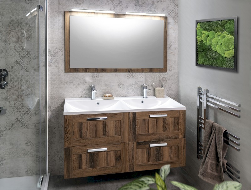 FELINA LED svítidlo, 10 W, 458x15x112 mm, IP44, chrom FE045