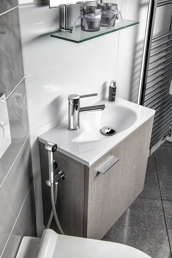 AQUA umývátko 50,5x25cm, litý mramor, bílá 10053