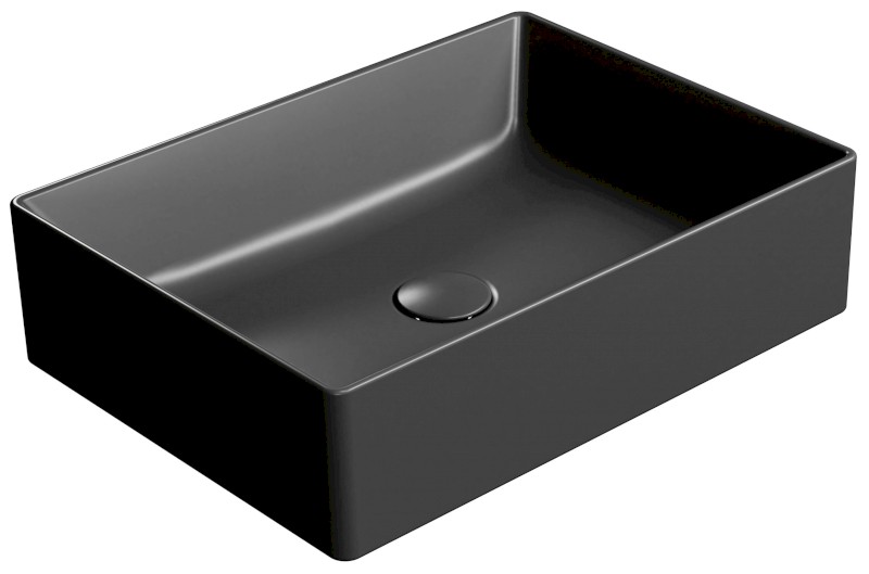 KUBE X keramické umyvadlo na desku, 50x37cm, černá mat 942926
