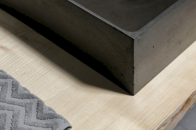 FORMIGO betonové umyvadlo na desku, 47,5x36,5cm, antracit mat FG116