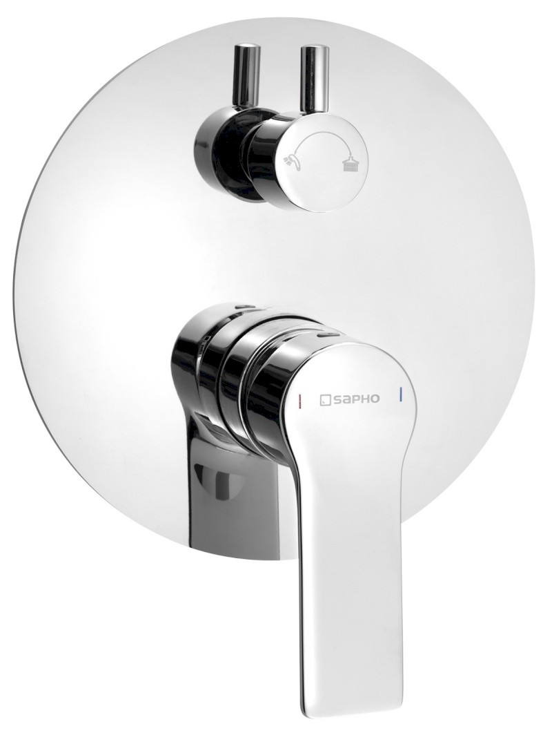 PAX podomítková sprchová baterie, 2 výstupy, otočný přepínač, chrom XA43