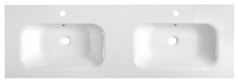 SIDRA dvojumyvadlo, litý mramor, 141x46cm, bílá SD141