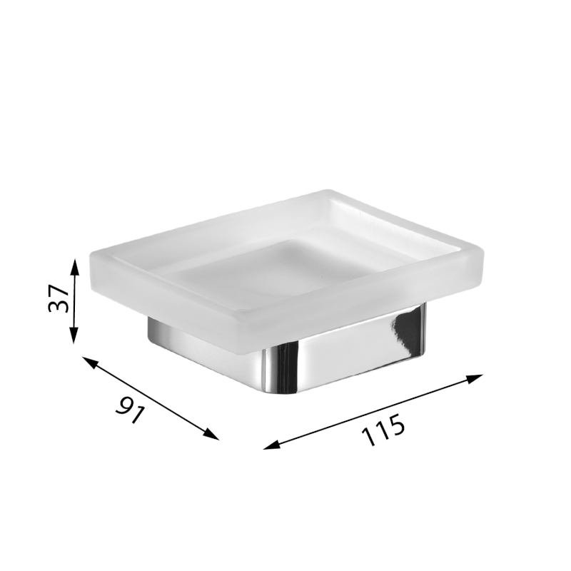 SAMOA mýdlenka, mléčné sklo, chrom A81113
