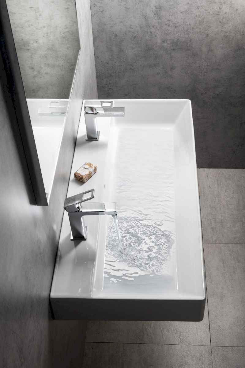 KUBE X keramické dvojumyvadlo 100x47cm, bílá ExtraGlaze 9423211