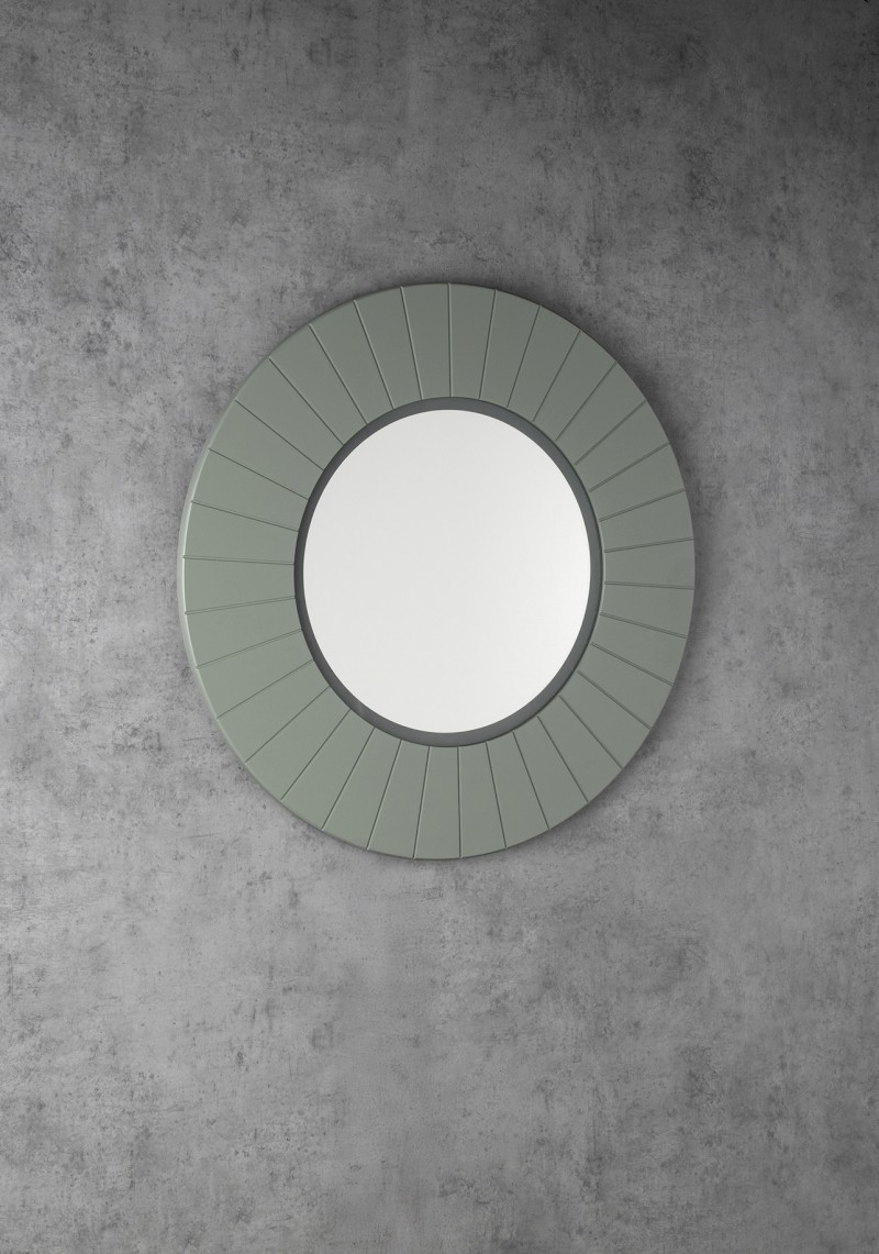 LUMIRO STRIP kulaté zrcadlo s LED osvětlením v rámu ø 90cm, verde LR950-4444S