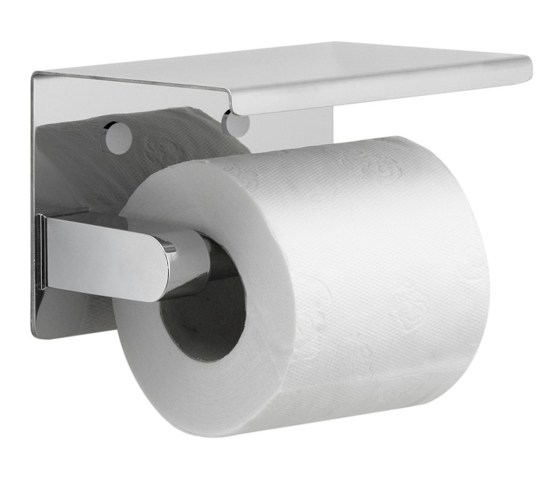 Držák toaletního papíru s poličkou, chrom UN1197C