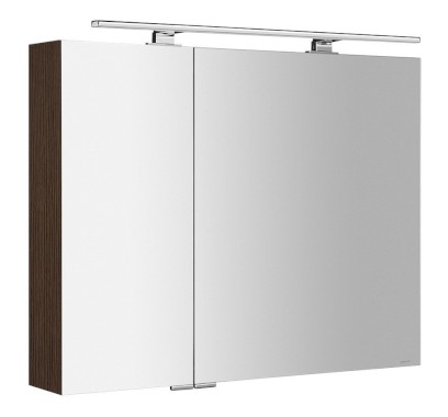 MIRRÓ galerka s LED osvětlením, 90x70x16cm, borovice rustik MC090-0016