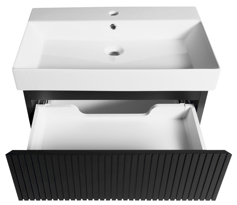 FILENA umyvadlová skříňka 67x51,5x43cm, černá mat strip FID1270BS