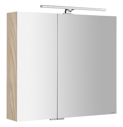 MIRRÓ galerka s LED osvětlením, 80x70x16cm, jilm bardini MC080-0013