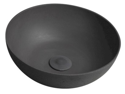 FORMIGO betonové umyvadlo na desku, Ø 39cm, antracit mat FG316