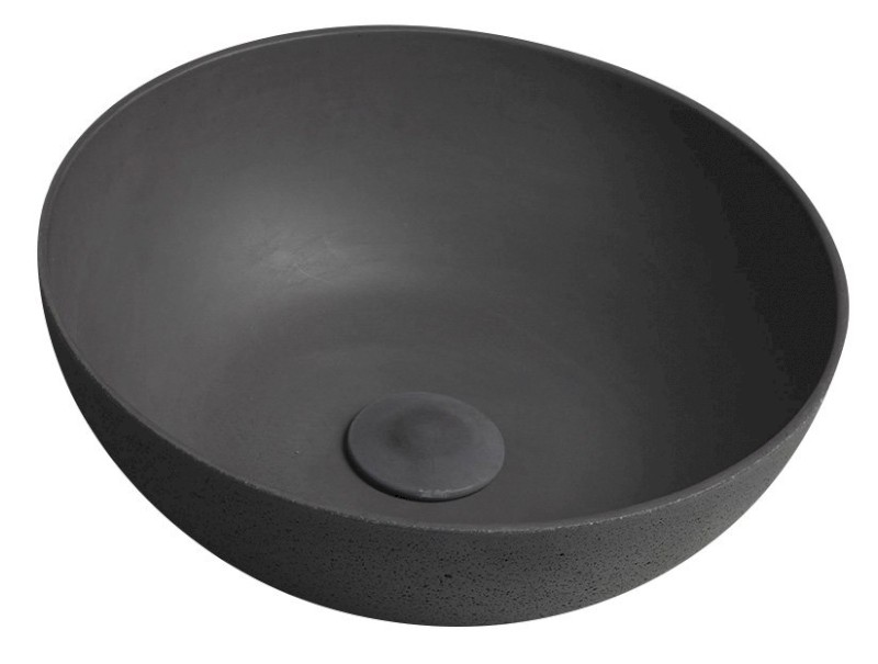FORMIGO betonové umyvadlo na desku, Ø 39cm, antracit mat FG316