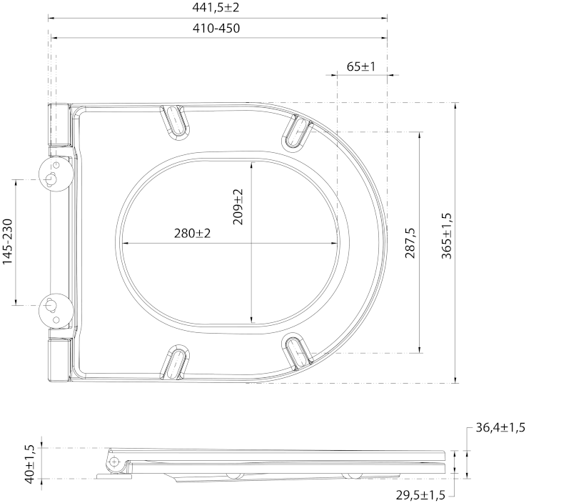 INFINITY WC sedátko, SLIM, Soft Close, Easy Take, zelená petrol 40KF0545I-S