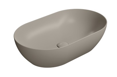 PURA keramické umyvadlo na desku 60x37cm, tortora mat 883405